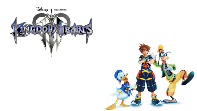 Kingdom hearts characters standing white free wallpaper - medium preview image