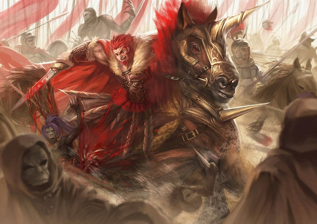 Man horse sword demon ride free wallpaper - medium preview image