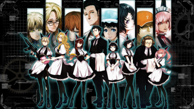 Anime characters group black background #5 free wallpaper - medium preview image