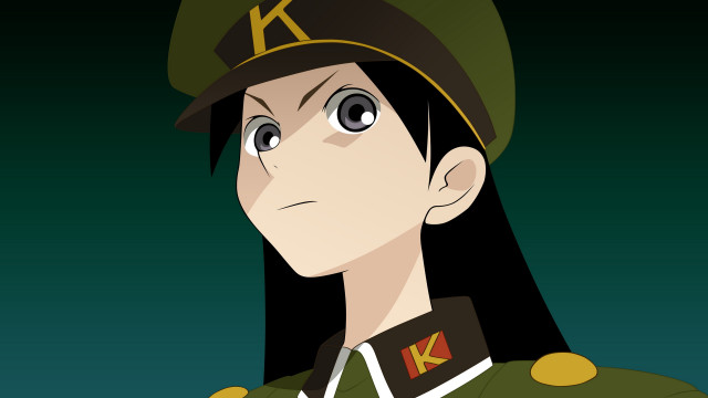 Cartoon woman uniform hat green free wallpaper - medium preview image