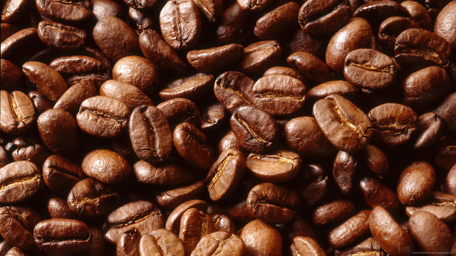 Coffee beans brown background spots free wallpaper - medium preview image