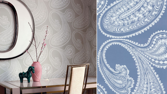 Table vase mirror paisley wall free wallpaper - medium preview image