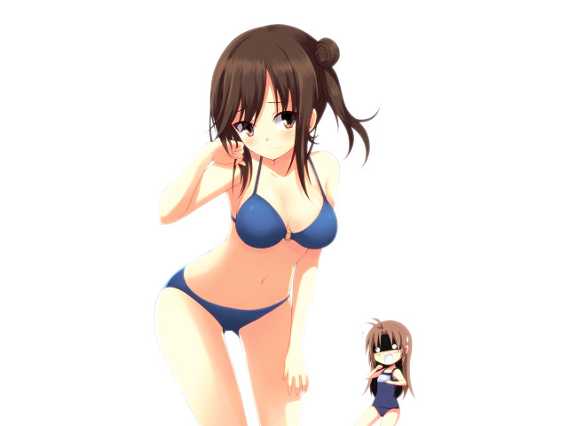 Giantess bikini doll pixel art free wallpaper - medium preview image