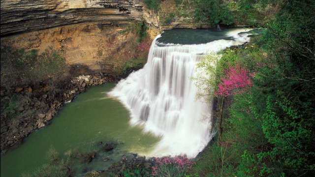 Waterfall river running through waterfall #2 free wallpaper - medium preview image