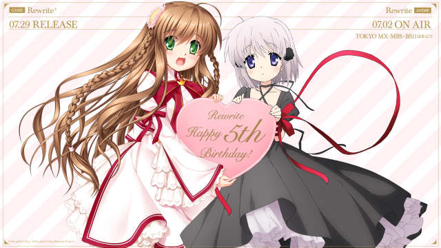 Anime girls heart happy birthday free wallpaper - medium preview image