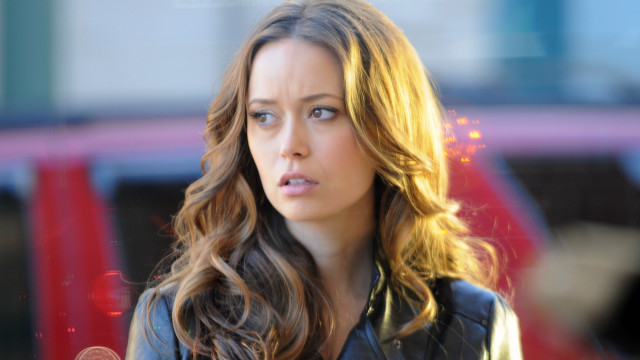 Woman long hair black jacket #16 free wallpaper - medium preview image