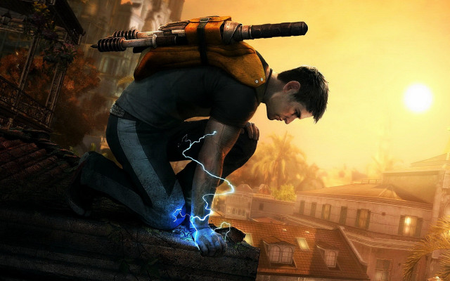 Man kneeling bat lightning bolt free wallpaper - medium preview image