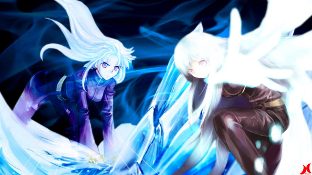 Anime white hair blue eyes #2 free wallpaper - medium preview image