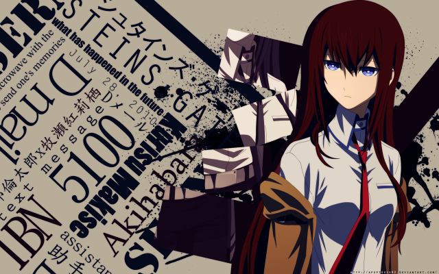 Anime girl red hair tie free wallpaper - medium preview image
