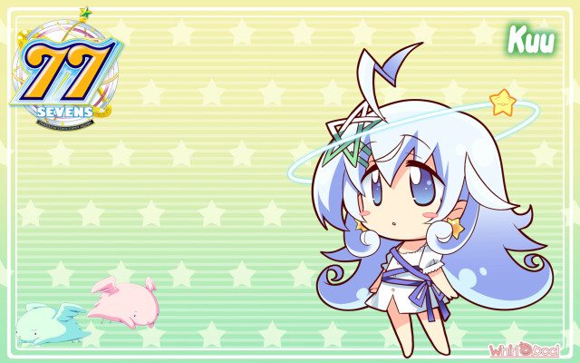 Cartoon character blue hair star free wallpaper for desktop - medium preview image