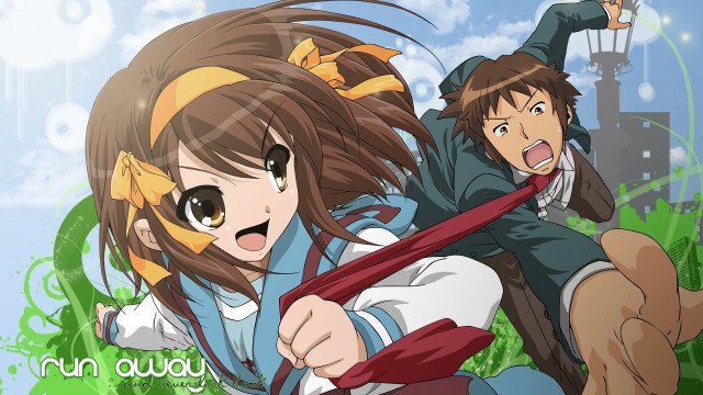 Anime characters flying bow arrow free wallpaper - medium preview image