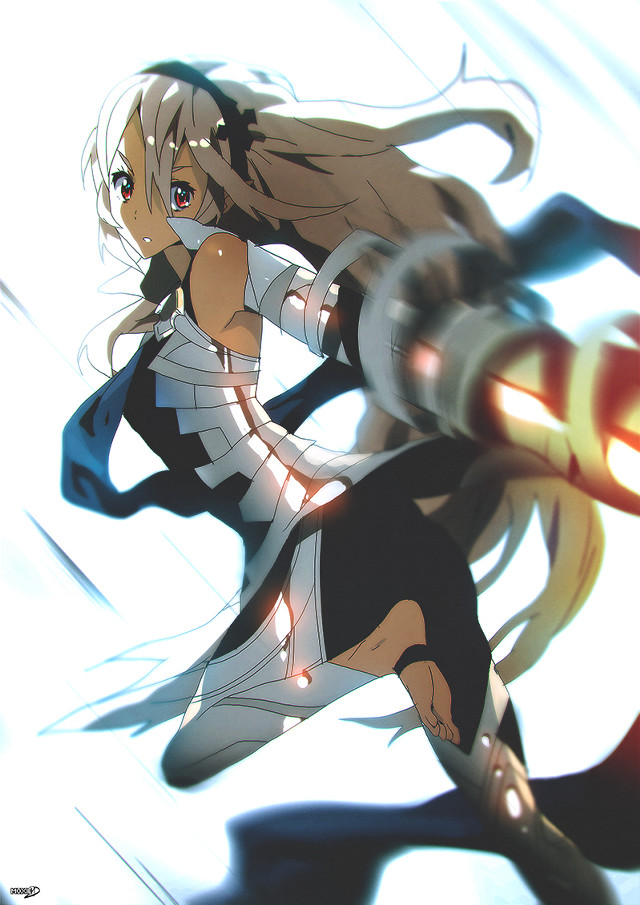 Woman black white outfit sword #6 free wallpaper - medium preview image