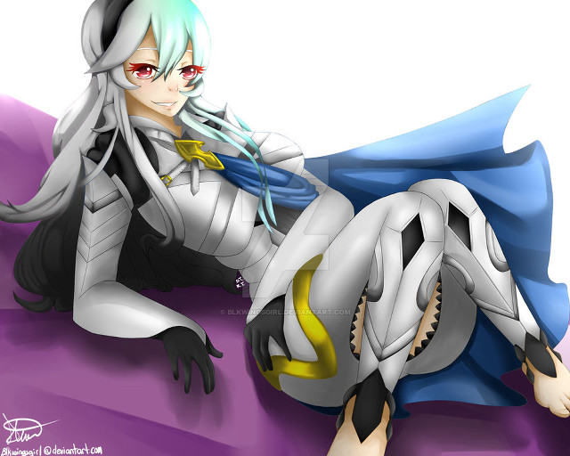 Woman white blue outfit purple free wallpaper - medium preview image