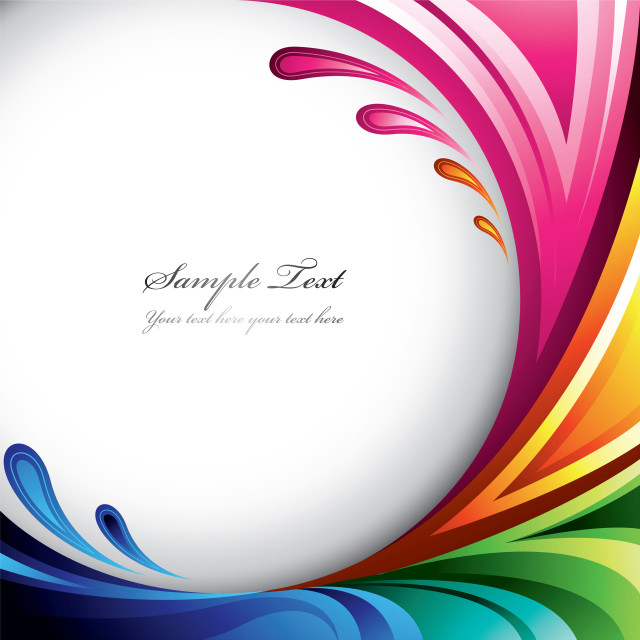 Colorful abstract background white circle #2 free wallpaper - medium preview image
