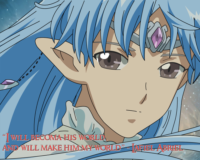 Blue hair anime character quote free wallpaper - medium preview image