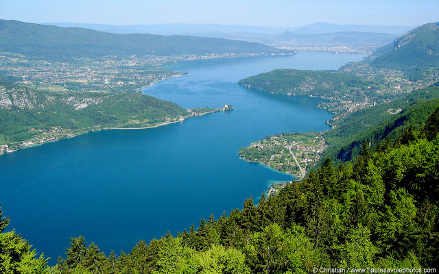 Lake mountains trees sunny day #9 free wallpaper - medium preview image