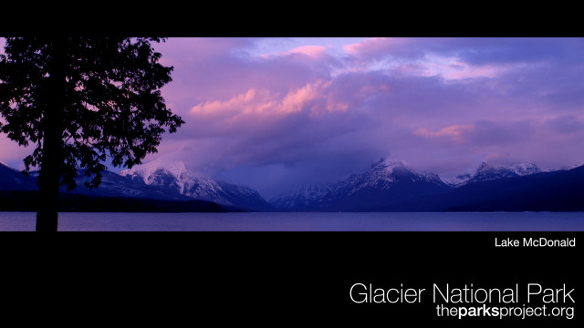 Tree lake mountains purple sky free wallpaper - medium preview image