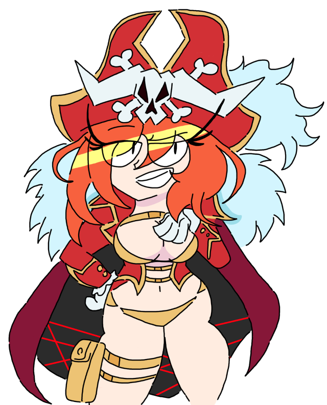 Cartoon pirate character hat sword free wallpaper - medium preview image