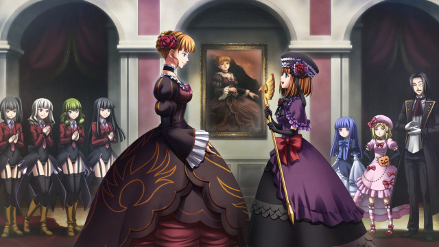 Group people painting woman dress free wallpaper for desktop - medium preview image