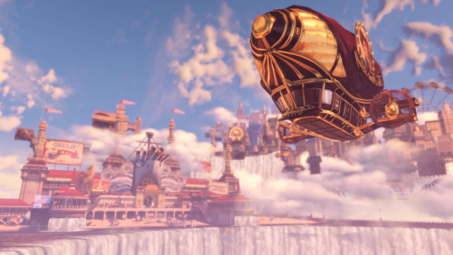 Futuristic city golden object floating #2 free wallpaper - medium preview image