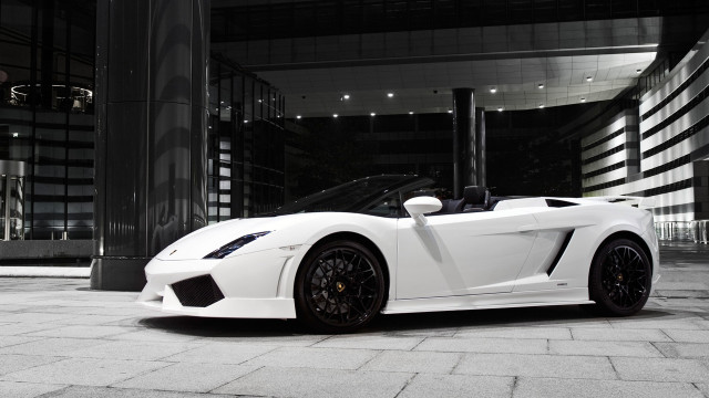 White sports car night black free wallpaper - medium preview image