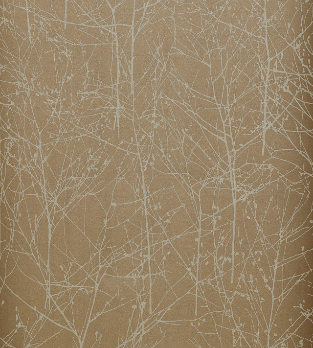 Brown background white branches pattern free wallpaper - medium preview image