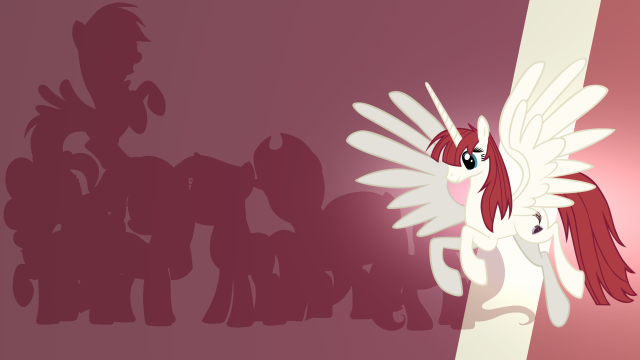 Red white pony wings shadow free wallpaper - medium preview image