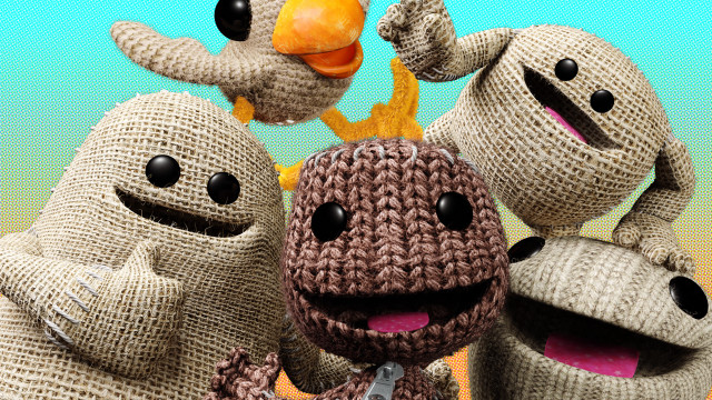 Knitted toys with faces and free wallpaper - medium preview image