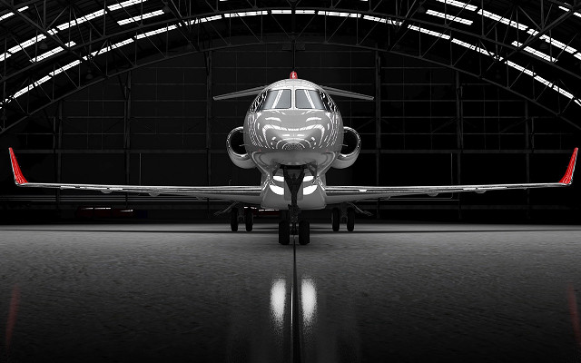 Small airplane hangar black background free wallpaper - medium preview image