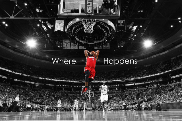 Basketball player jumping dunk stadium #2 free wallpaper - medium preview image
