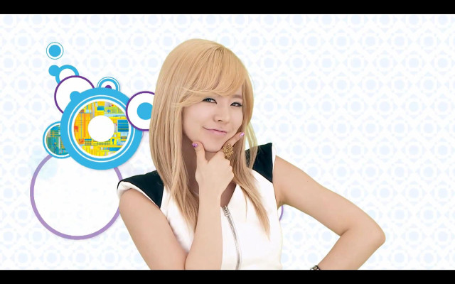 Woman blonde hair clock circles free wallpaper - medium preview image