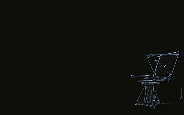 Chair black surface wireframe monochrome free wallpaper - medium preview image
