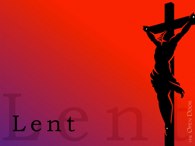 Black red person cross lent free wallpaper - medium preview image