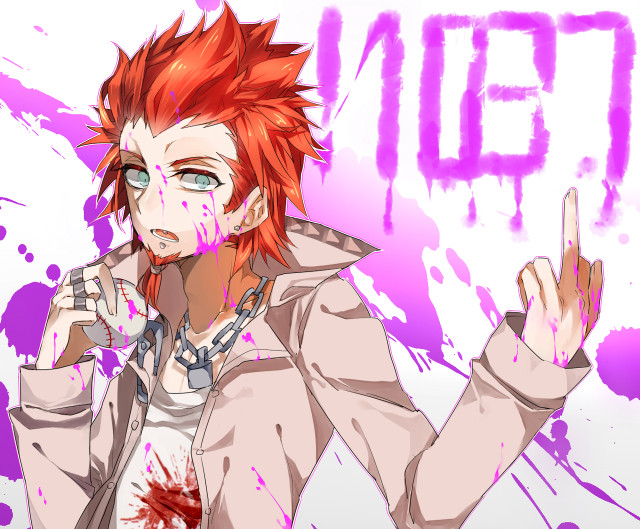 Man red hair white shirt #4 free wallpaper - medium preview image