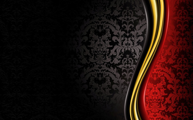 Black red wallpaper gold trimmings free wallpaper - medium preview image