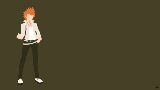 Red haired man minimalist portrait free wallpaper - medium preview image