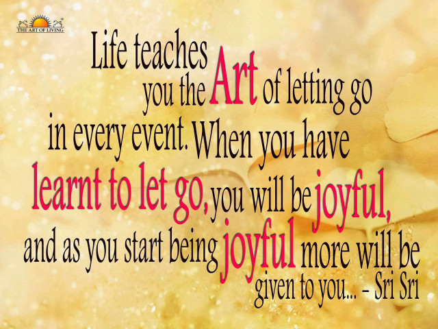 Letting go art life quote free wallpaper - medium preview image