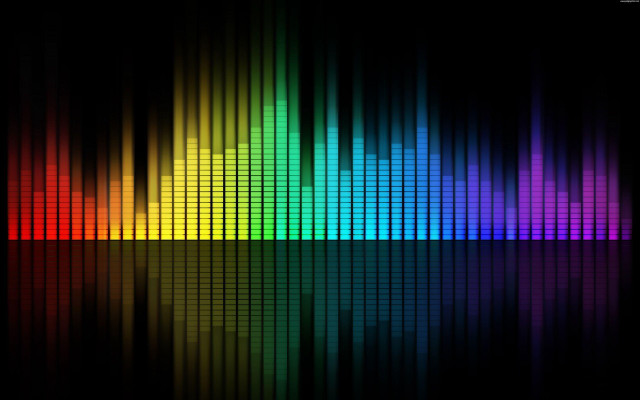 Colorful sound wave black background #8 free wallpaper - medium preview image