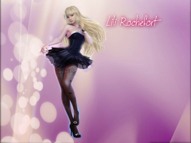 Woman flying short dress hair free wallpaper - medium preview image