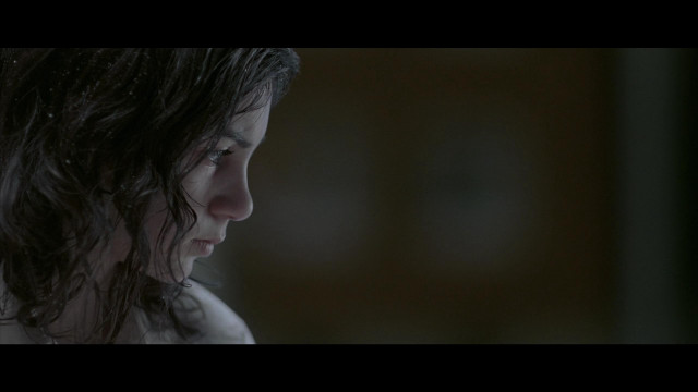 Woman wet hair dark room free wallpaper - medium preview image