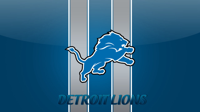 Detroit lions logo blue background free wallpaper - medium preview image