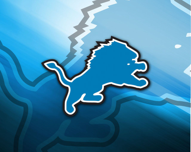 Detroit lions logo blue background #2 free wallpaper - medium preview image