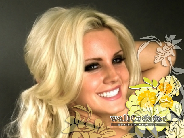 Woman blonde hair flower black free wallpaper - medium preview image