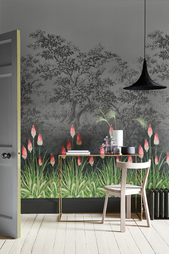 Room table wall mural flowers free wallpaper - medium preview image