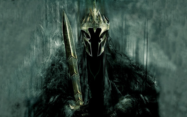Man black suit sword helmet free wallpaper - medium preview image