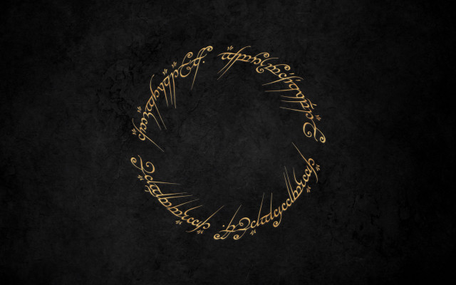 Golden ring lord words dark #2 free wallpaper - medium preview image