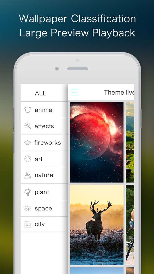 Cellphone deer planet night sky free wallpaper - medium preview image
