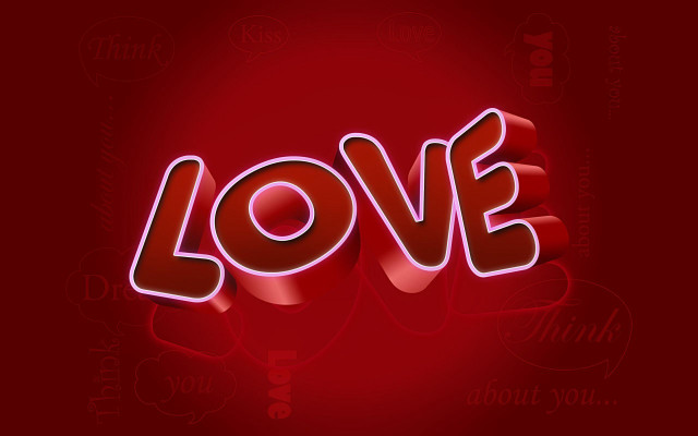 Red neon sign love red free wallpaper - medium preview image