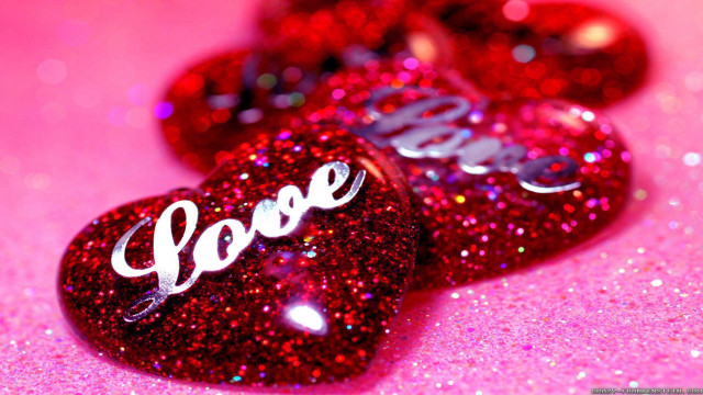 Three hearts love pink background #5 free wallpaper - medium preview image