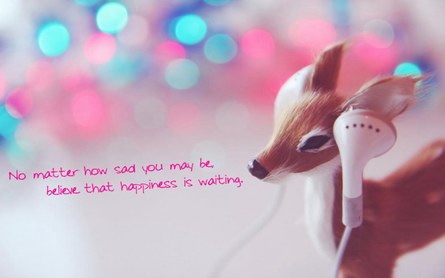 Toy deer head quote earpieces free wallpaper - medium preview image